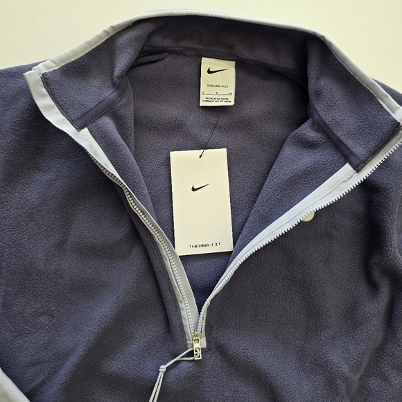 Disney Minnie Therma-fit Nike Blue-gray & Light Gray Half-Zip Fleece Pullover - Picture 3 of 8